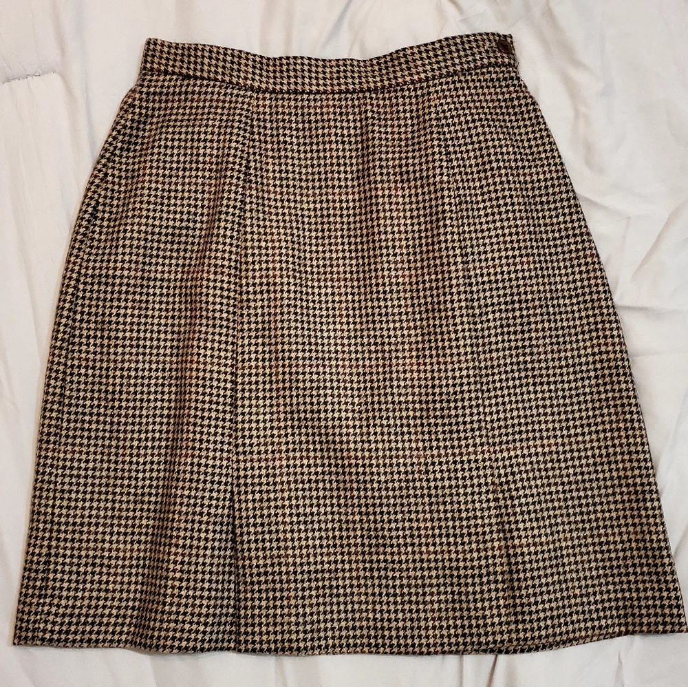 Vintage Breeches Skirt Womens Size 4 Made In USA Houndstooth Wool & Alpaca